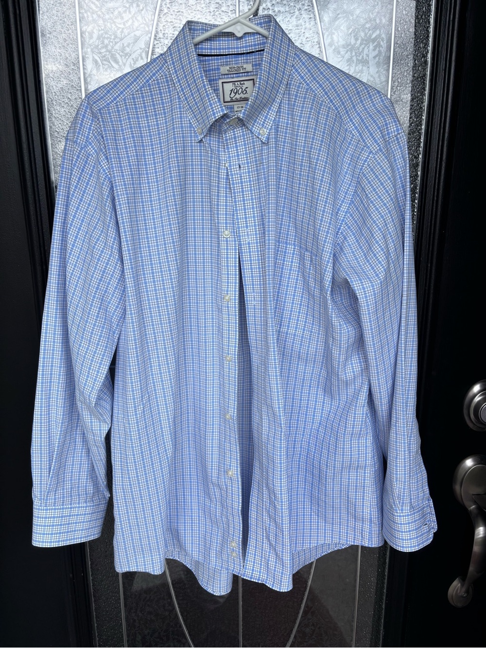 Jos. A. Bank Men's Blue Check Button-Down Shirt